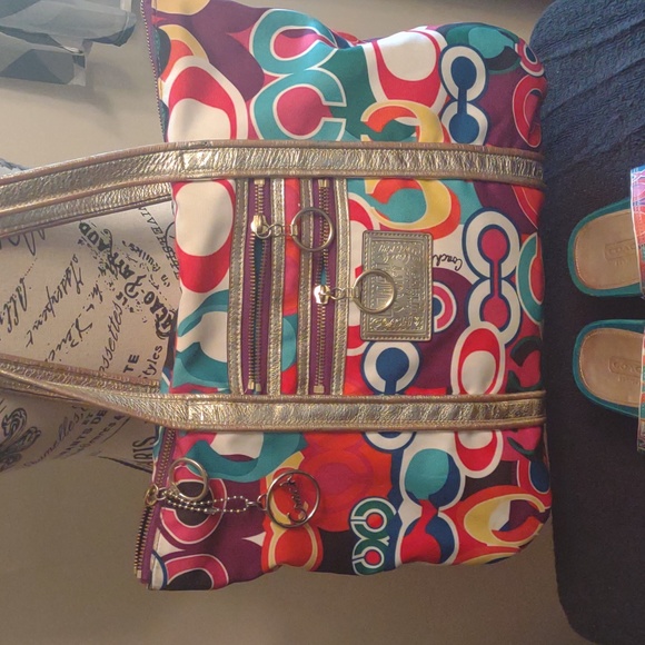 Coach Poppy Bag/ Coach Jessi Clogs Bundle - Picture 3 of 13